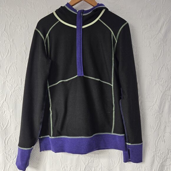 Cabelas XPG Lined Thermal Zip Purple Sweater Women Medium Outerwear Hoodie Warm - Picture 3 of 8